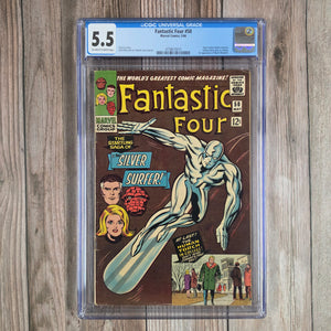 Fantastic Four #50 CGC 5.5 Iconic cover art by Jack Kirby (cert 0013)