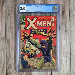 X-Men #14 CGC 3.0 1st appearance of the Sentinels, machines invented to hunt mutants (cert 0012)
