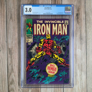 Iron Man #1 CGC 3.0 First ongoing title series featuring Iron Man (cert 0009)