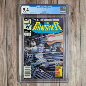 Punisher Limited Series #1 CGC 9.4 WP Newsstand Edition, First Punisher limited series part 1 (cert 7006)
