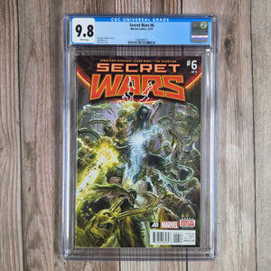 Secret Wars #6 CGC 9.8 Black Panther wields the Infinity Gauntlet (cert 6017)