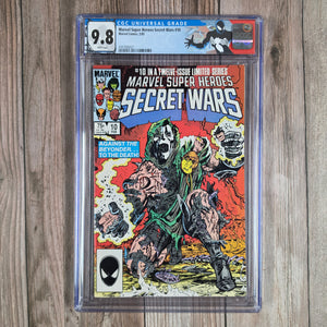 Marvel Super Heroes Secret Wars #10 CGC 9.8 WP Iconic cover art by Mike Zeck (cert 0021)