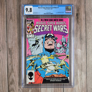Marvel Super Heroes Secret Wars #7 CGC 9.8 WP 1st full appearance of Spider-Woman, Julia Carpenter (cert 8023)*