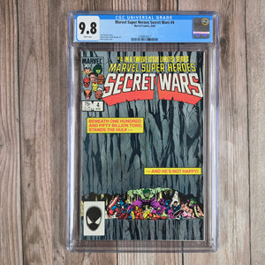 Marvel Super Heroes Secret Wars #4 CGC 9.8 WP Hulk holds up a mountain range (cert 5017)
