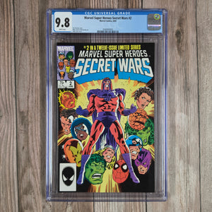 Marvel Super Heroes Secret Wars #2 CGC 9.8 WP Iconic Magneto cover art (cert 5003)