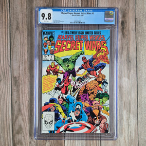 Marvel Super Heroes Secret Wars #1 CGC 9.8 WP 1st cameo appearance of the Beyonder as a white light and a voice (cert 6009)