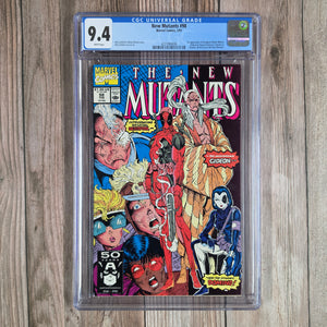 New Mutants #98 CGC 9.4 WP 1st appearance of Deadpool, a subject of the Weapon X program (cert 4006)