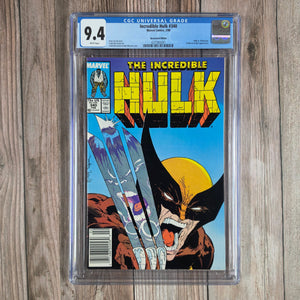 Incredible Hulk #340 CGC 9.4 WP Newsstand Edition, Iconic cover art by Todd McFarlane (cert 5001)