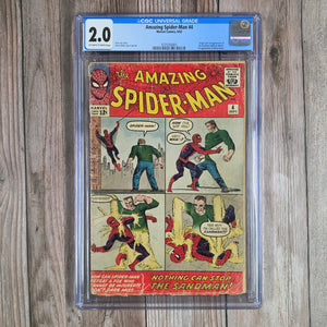Amazing Spider-Man #4 CGC 2.0 1st appearance and origin of Sandman (cert 0001)