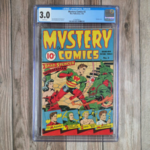 Mystery Comics #2 CGC 3.0 WP Bondage cover Alex Schomburg cover & art (cert 9013)