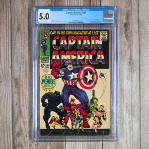 Captain America #100 CGC 5.0 First solo-titled Captain America series in the Silver Age beginning with issue #100 (cert 9016)