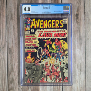 Avengers #5 CGC 4.0 1st team appearance of the Lava Men (cert 9017)