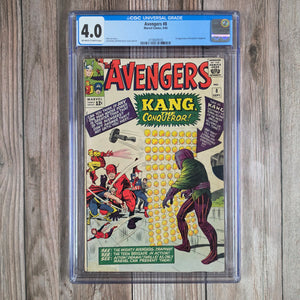 Avengers #8 CGC 4.0 1st appearance of Kang, the original version (cert 9018)