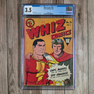 Whiz Comics #35 CGC 3.5 Spy Smasher cover (cert 9001)