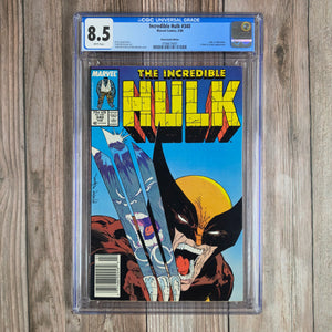 Incredible Hulk #340 CGC 8.5 WP Newsstand Edition, Iconic cover art by Todd McFarlane (cert 4001)