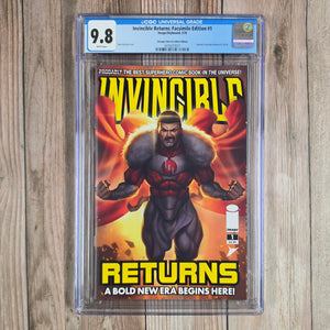 Invincible Returns: Facsimile Edition #1 CGC 9.8 Strange Tales to Collect Edition, 1st appearance of Grand Regent Thragg, a Viltrumite of immense power (cert 7017)