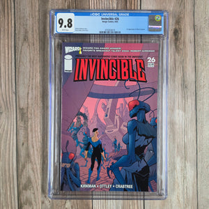 Invincible #26 CGC 9.8 1st appearance of Oliver Grayson, Mark's half brother who later becomes Kid Omni-Man (cert 8019)