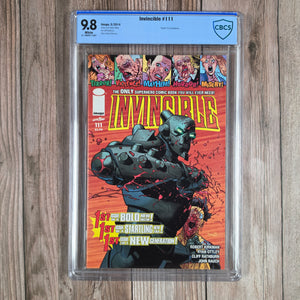 Invincible #111 CBCS 9.8 Death of Cecil Stedman, head crushed by Robot (cert 007)