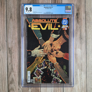 Absolute Evil #1 CGC 9.8 Introduction of Joker in full (human form) - appearing in multiple panels but teaser art of a future arc shows a more monstrous version of the character (cameos in multiple issues)