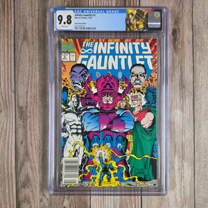 Infinity Gauntlet #5 CGC 9.8 WP Newsstand Edition, "Infinity Gauntlet" Part 5 (cert 7012)