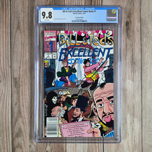 Bill & Ted's Excellent Comic Book #1 CGC 9.8 WP News Stand Edition, Dense, Gag-Rich Artwork (cert 6001)