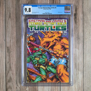Teenage Mutant Ninja Turtles #6 CGC 9.8 WP, 1st appearance of Zanramon, Prime Leader of the Triceraton Republic (cert 2004)