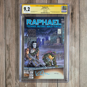Raphael #1 CGC 9.2 WP Second Printing, SS Kevin Eastman, First Teenage Mutant Ninja Turtles one-shot spin-off (cert 1007)