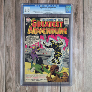 My Greatest Adventure #80 CGC 5.0 1st team appearance and origin of Doom Patrol: Chief, Negative Man, Elasti-Girl, Robotman (cert 2002)