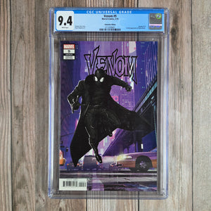 Venom #9 CGC 9.4 Animation Edition 1:10, Variant cover art featuring an animated still depicting Spider-Man Noir from 'Spider-Man: Into The Spider-Verse (cert 9001)