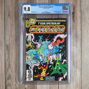 Crisis on Infinite Earths #1 CGC 9.8 WP "Crisis on Infinite Earths" part 1 (cert 0019)