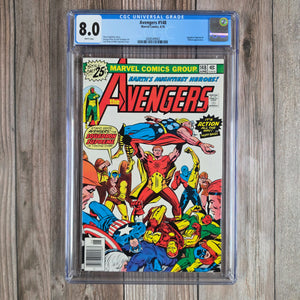 Avengers #148 CGC 8.0 WP American Eagle becomes Cap'n Hawk, later becomes Blue Eagle (cert 9002)