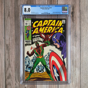 Captain America #117 CGC 8.0 1st appearance and origin of the Falcon, Sam Wilson, the first African-American superhero in mainstream comics (cert 2002)