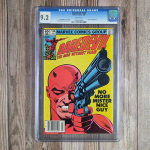 Daredevil #184 CGC 9.2 WP Newsstand, First team-up of the Punisher and Daredevil (cert 3029)