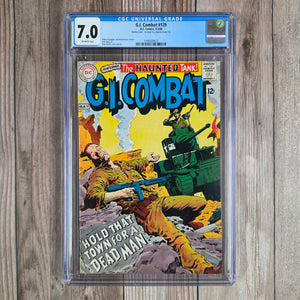 G.I. Combat #129 CGC 7.0 Double Cover Haunted tank feature (cert 9013)
