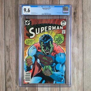 Superman #317 CGC 9.6 WP Newsstand, Iconic cover art by Neal Adams (cert 7017)
