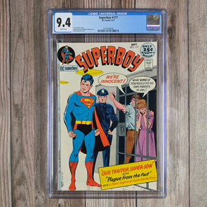 Superboy #177 CGC 9.4 WP Major formatting shift from 36 to 52 pages (cert 6018)