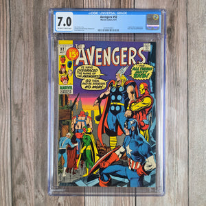 Avengers #92 CGC 7.0 "Kree-Skrull War" part 4 (cert 7017)