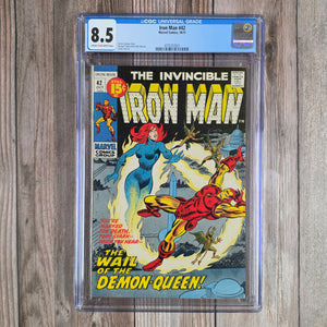 Iron Man #42 CGC 8.5 Demon-Queen appearance (cert 7021)