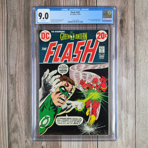Flash #222 CGC 9.0 WP Green Lantern, Weather Wizard, and Sinestro appearance (cert 7004)