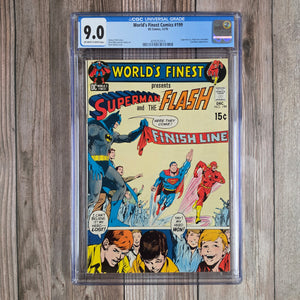 World's Finest Comics #199 CGC 9.0 Third Superman versus the Flash (won) race, part two (cert 7013)
