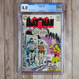 Batman #121 CGC 4.0 1st appearance and origin of Mr. Freeze, initially named Mr. Zero, later renamed Mr. Freeze in Detective Comics #373 (cert 8001)