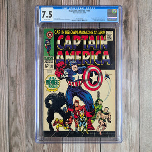 Captain America #100 CGC 7.5 First solo-titled Captain America series in the Silver Age beginning with issue #100 (cert 6001)