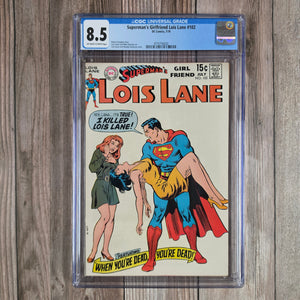 Superman's Girl Friend, Lois Lane #102 CGC 8.5 Iconic cover art by Curt Swan (cert 6022)