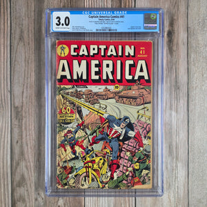 Captain America Comics #41 CGC 3.0 Human Torch story (cert 3002)