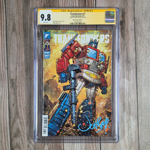 Transformers #7 CGC 9.8 Meyers Variant cover Limited 750, SS Jonboy Meyers, Brand-New story arc (cert 0040)