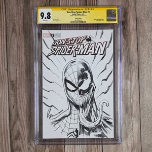 Non-Stop Spider-Man #1 CGC 9.8 Sketch Edition, SS Buzz, New series introducing fast-paced stories featuring Spider-Man (cert 6010)