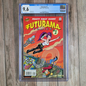 Futurama #1 CGC 9.6 Comic book series based on the animated TV show (cert 3013)