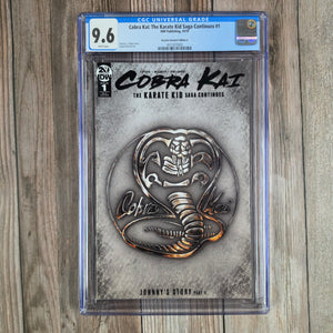 Cobra Kai: The Karate Kid Saga Continues #1 CGC 9.6 Retailer Incentive Edition A, Continuation of Johnny's Story from the Karate Kid (cert 3002)