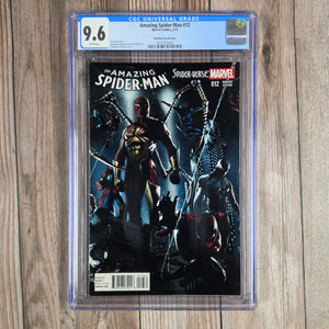 Amazing Spider-Man #12 CGC 9.6 Dell'Otto Variant Cover, 1st appearance of Leopardon in a comic book, a giant robot operated by Spider-Man (Supaidaman), originating from a live-action 1970s Japanese television show (cert 3010)