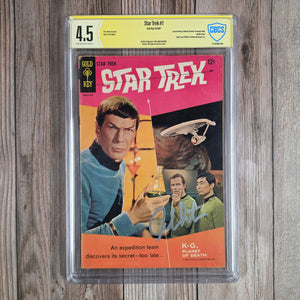 Star Trek #1 CBCS 4.5 SS William Shatner, Science-fiction series adapted from the popular TV series (cert 001)*
